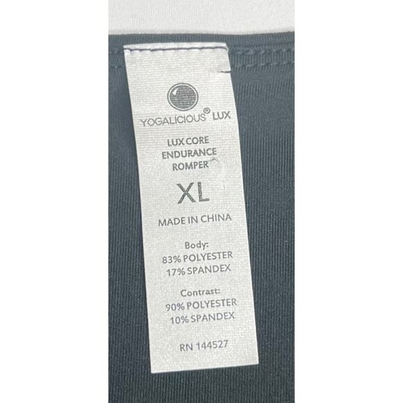 Yogalicious Lux Core Endurance Romper XL Black Polyester/Spandex - Picture 11 of 11